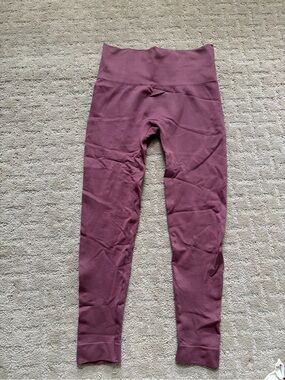 SET Active Ribbed High-Waist Leggings - Mauve